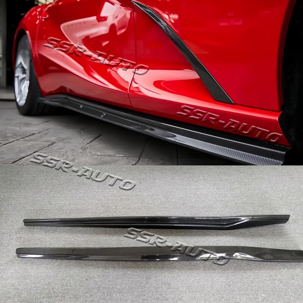 Real Carbon Fiber Bodykits Side Skirts For 2018-24 Ferrari 812 GTS Superfast