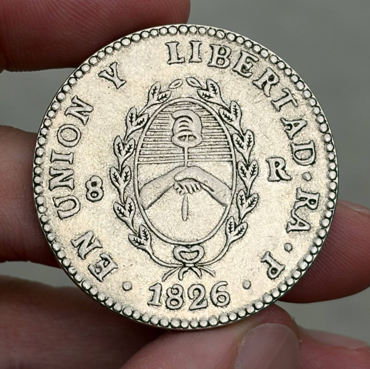 1826 Argentina 8 Real 1826 Argentina 8 Real