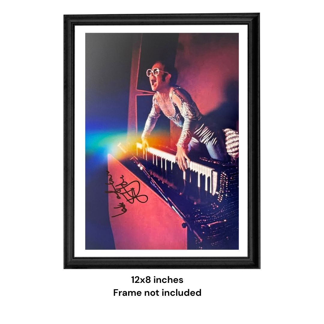 Elton John Hand Signed Music Iconic Photo + Personal Message COA, PSA Approved
