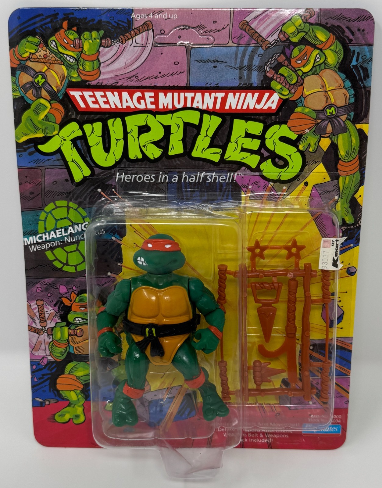 Teenage Mutant Ninja Turtles Michaelangelo 10 back 1988 Playmates action figure