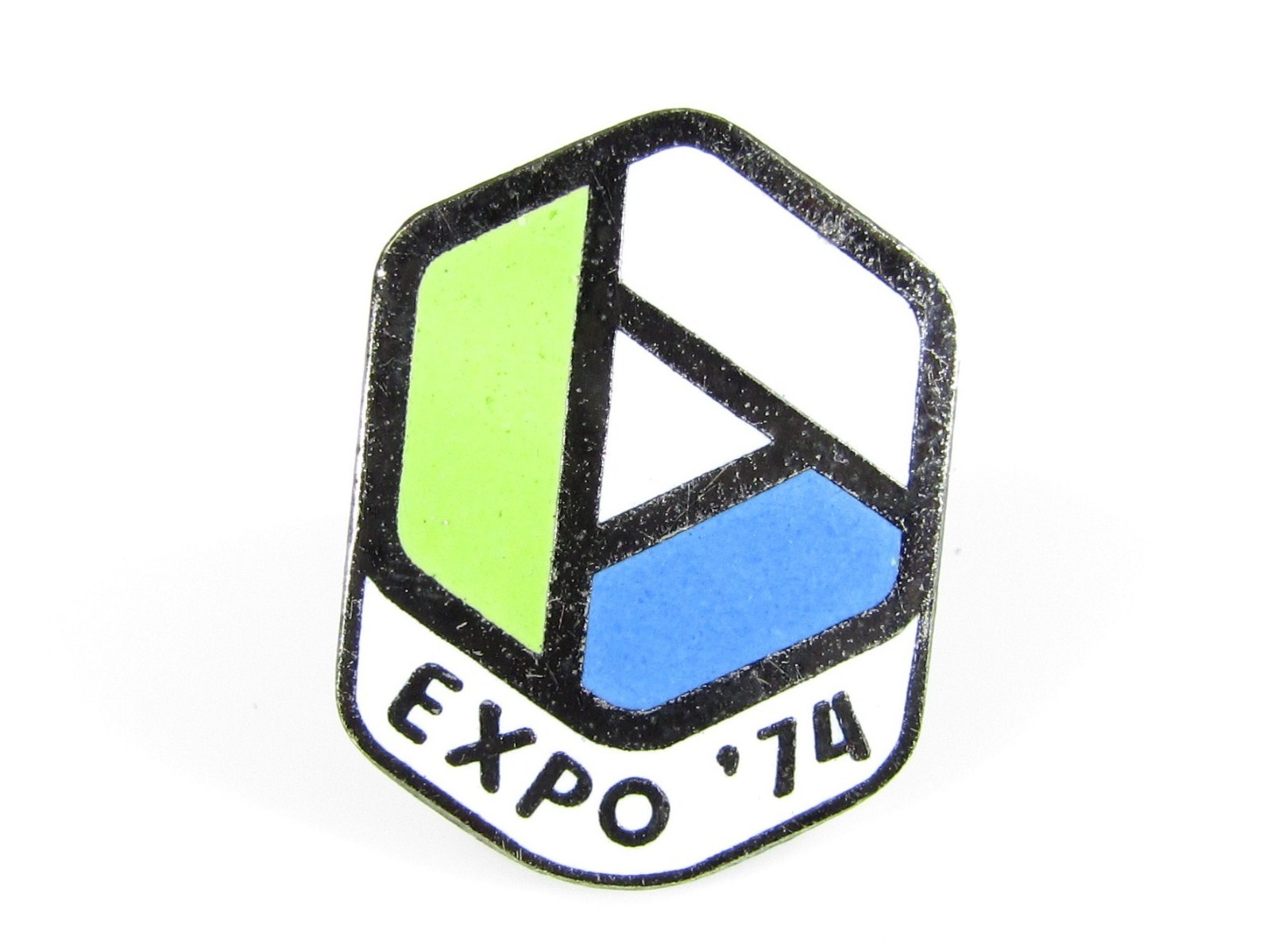 Vintage Expo '74 Spokane World's Fair Souvenir Enamel Lapel Pin Mobius Strip