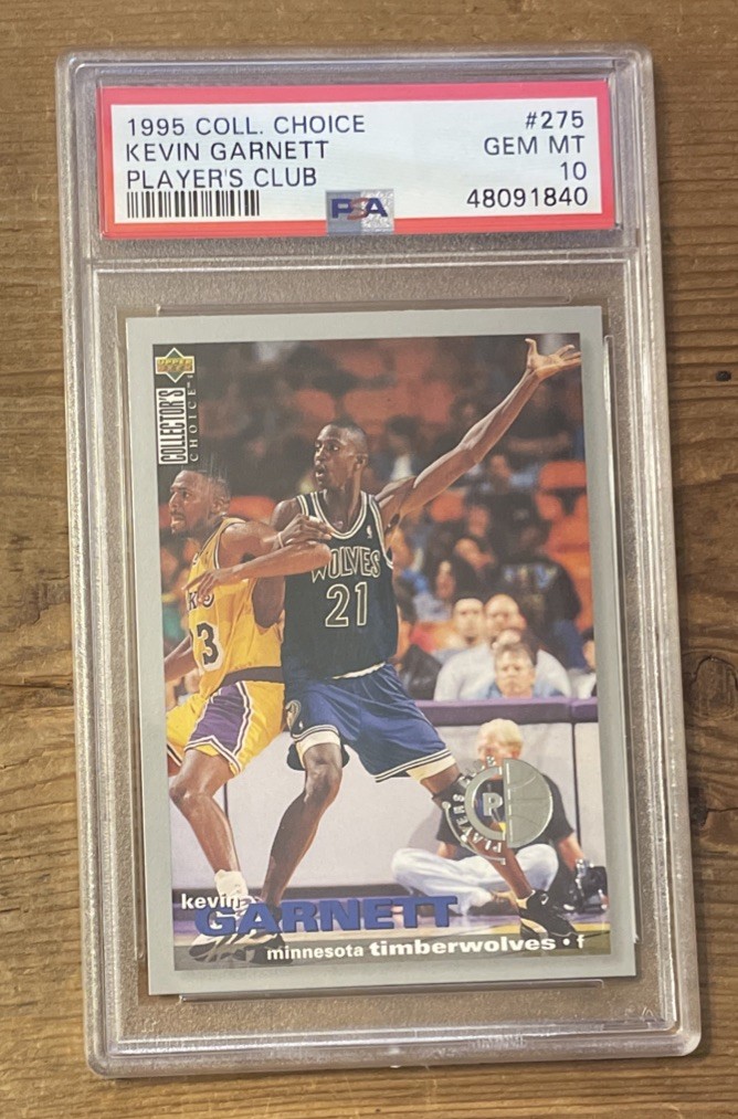 1995-96 Upper Deck Collector's Choice Players Club Kevin Garnett PSA 10 Rookie 1995-96 Upper Deck Collector's Choice Players Club Kevin Garnett PSA 10 Rookie
