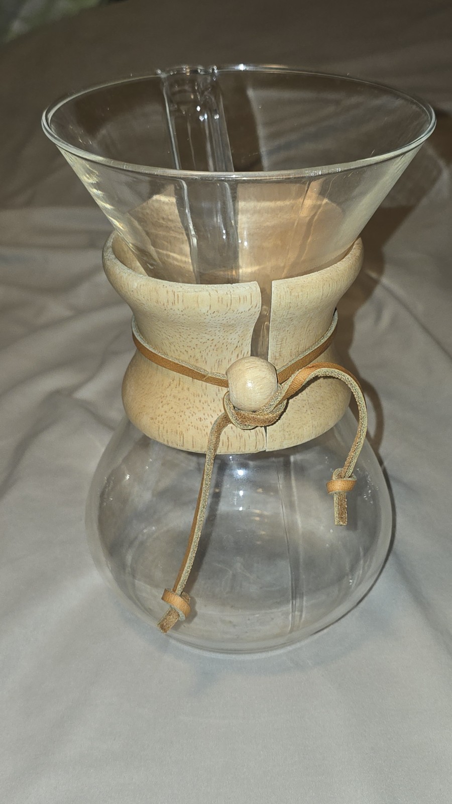 Chemex 6-Cup Pour Over Coffee Maker - Clear Used Great Shape