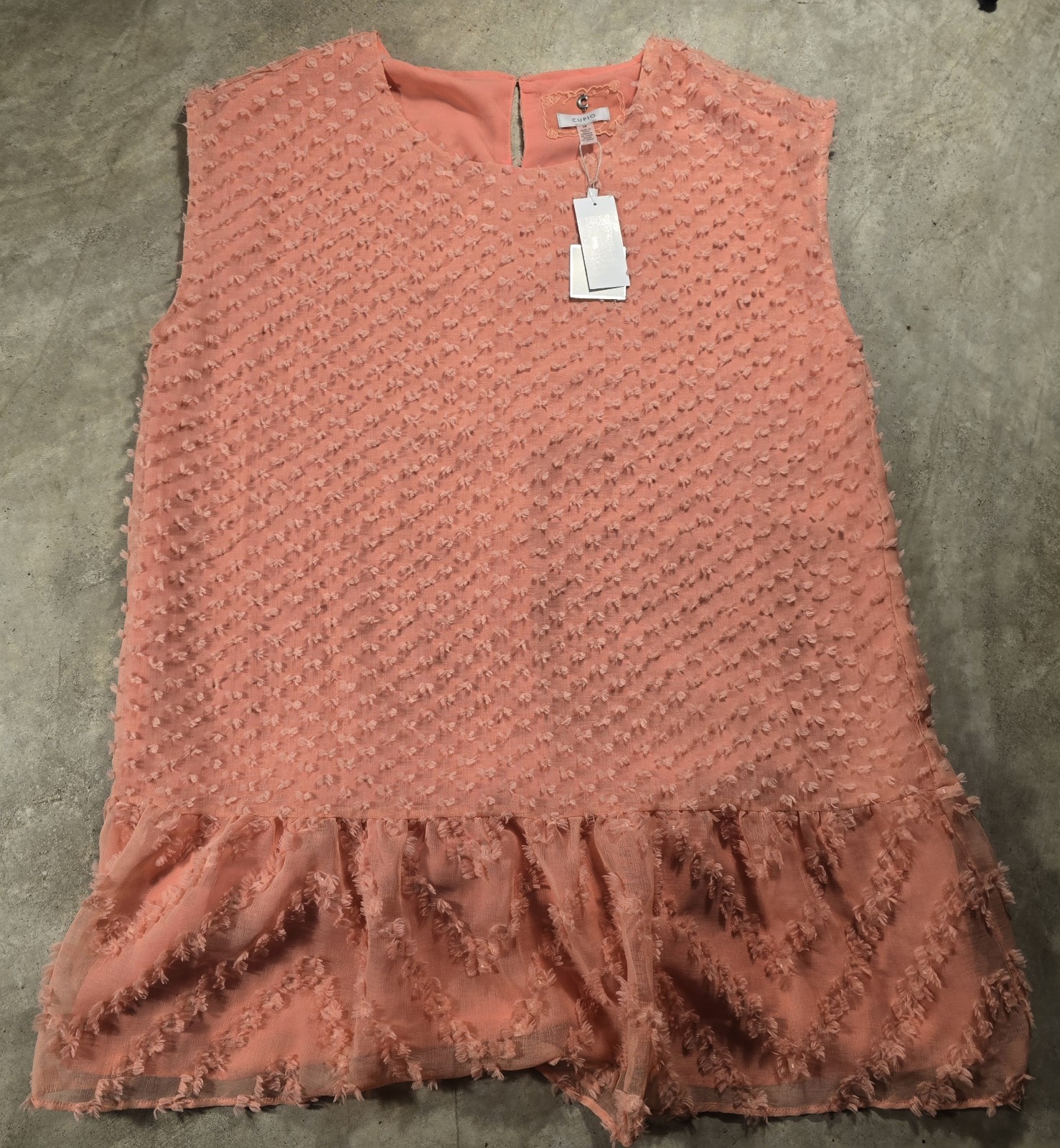 Cupio Women Sleeveless Knee Lenght Casual Dress Orange Size 2X NWT Cupio Women Sleeveless Knee Lenght Casual Dress Orange Size 2X NWT