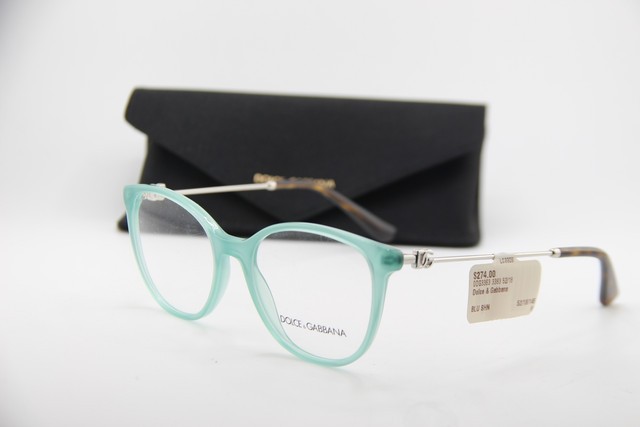 NEW DOLCE & GABBANA DG 3363 3383 TURQUOISE HAVANA AUTHENTIC EYEGLASSES 52-18 NEW DOLCE & GABBANA DG 3363 3383 TURQUOISE HAVANA AUTHENTIC EYEGLASSES 52-18