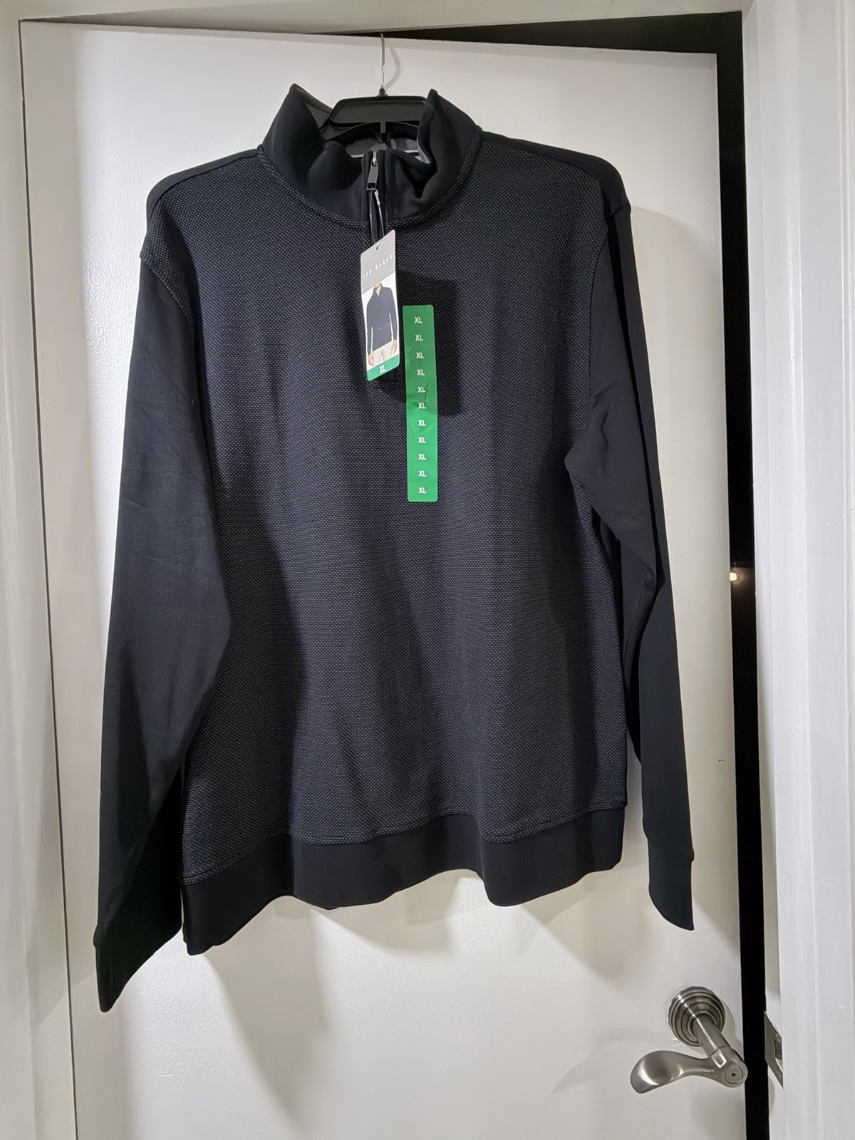 Ted Baker Sweater Mens XL Black Quarter Zip Ted Baker Sweater Mens XL Black Quarter Zip