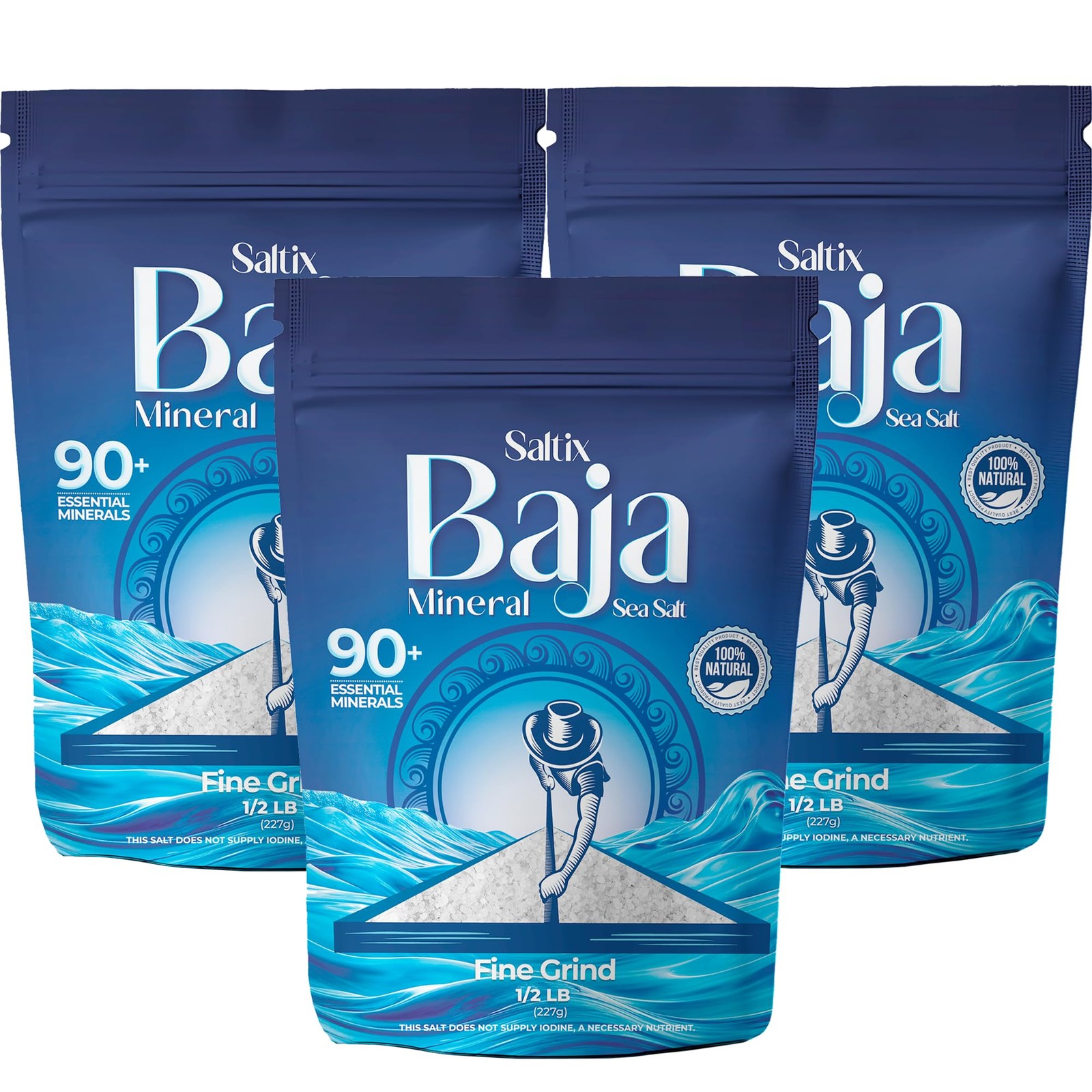 Saltix Baja Mineral Sea Salt – Fine Grind 1.5 Lbs 160+ Servings – 100% Na... Saltix Baja Mineral Sea Salt – Fine Grind 1.5 Lbs 160+ Servings – 100% Na...