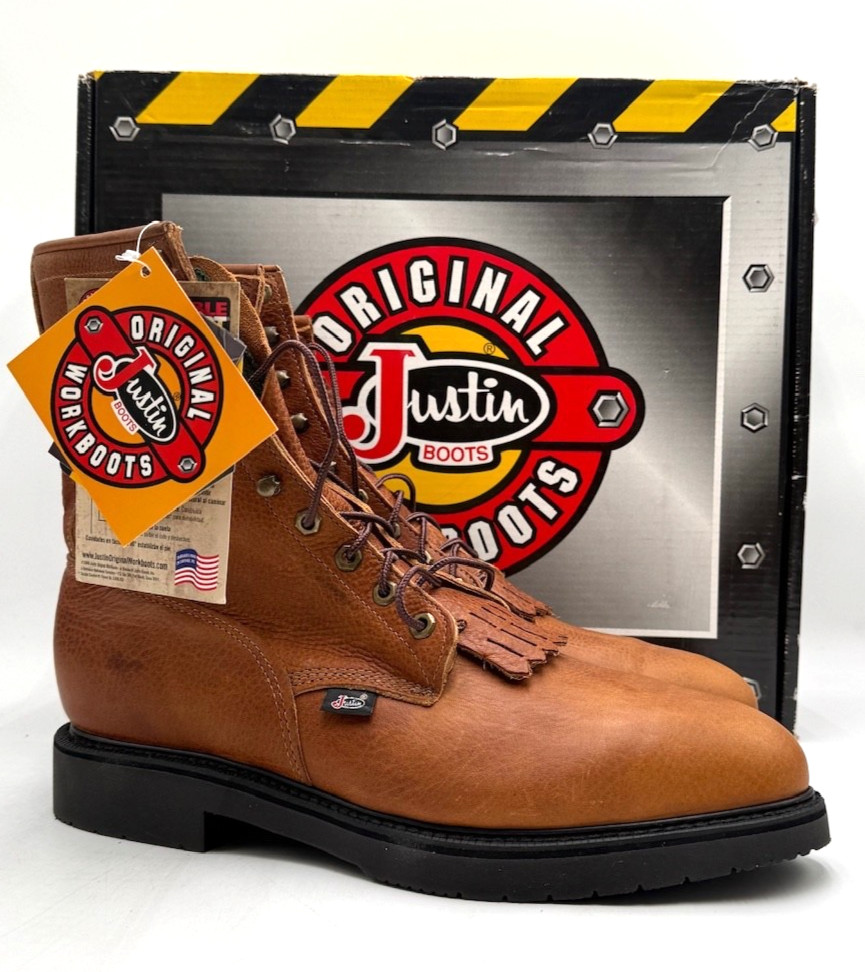 Justin Boots COPPER CAPRICE Men\'s NEW Western Style Work Boot Brown Multi Sizes