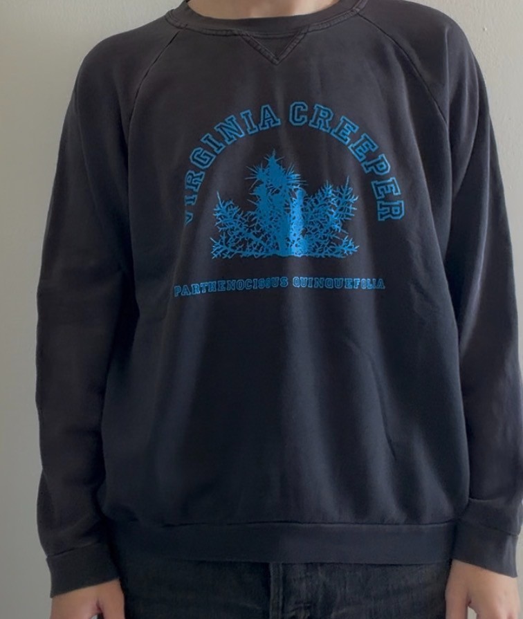 2001/2002 AW Raf Simons Virginia Creeper Pullover Crewneck Black Archive Size 50 2001/2002 AW Raf Simons Virginia Creeper Pullover Crewneck Black Archive Size 50