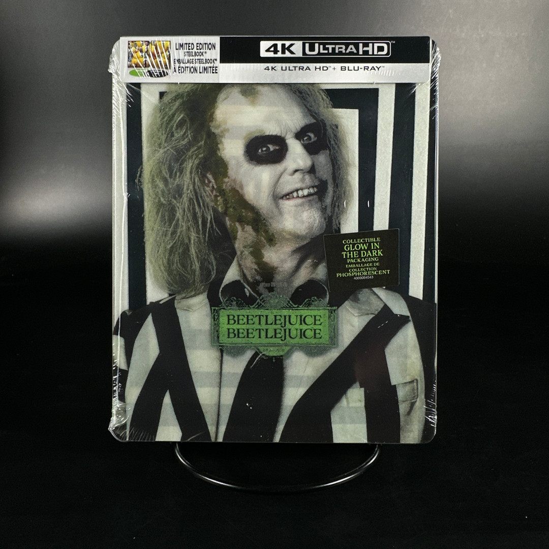 Beetlejuice Beetlejuice (4K UHD+Blu-ray) STEELBOOK Glow In The Dark *NEW/SEALED*
