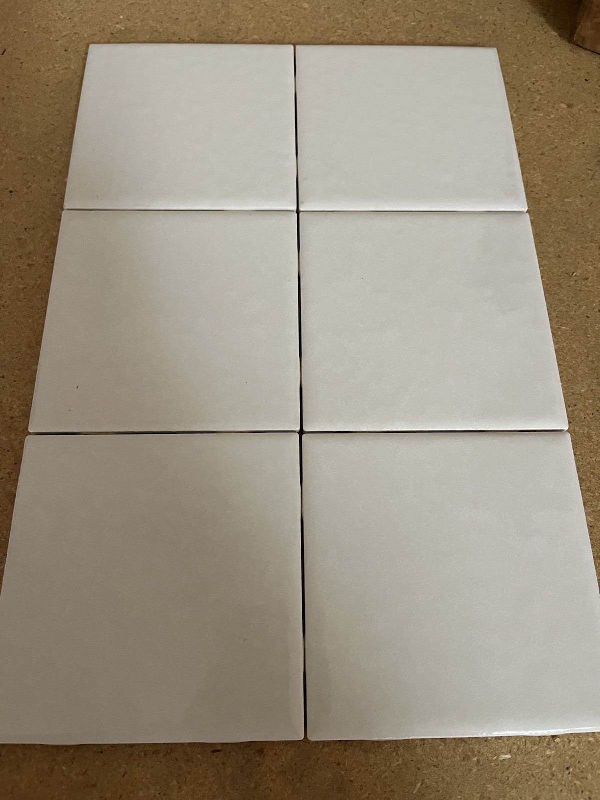 6 Pcs Vintage Daltile D400 Mayan White 4-1/4 6 Pcs Vintage Daltile D400 Mayan White 4-1/4