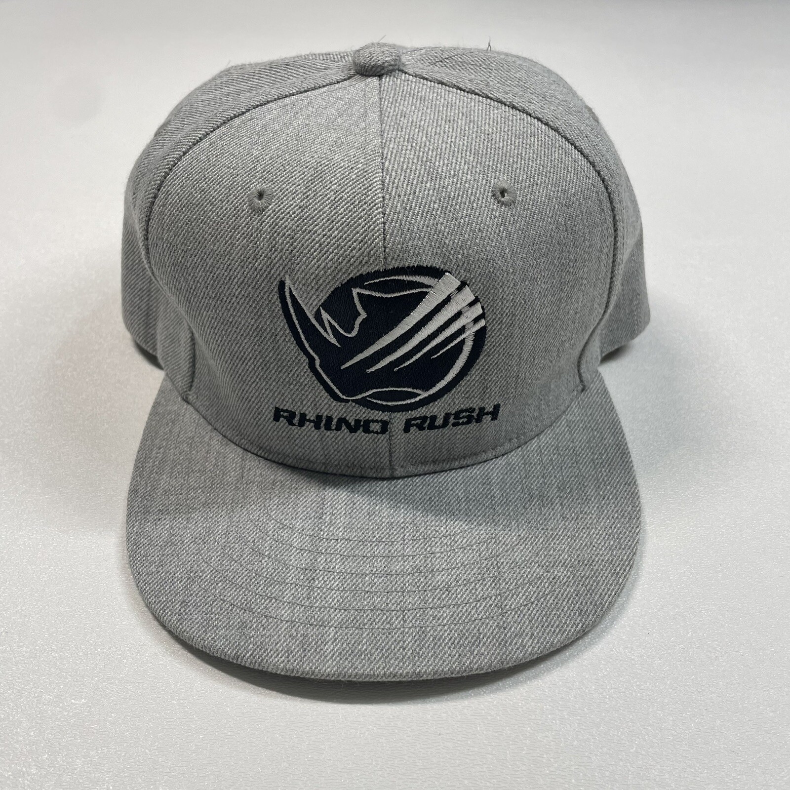 Rhino Rush Hat Cap Men’s Gray Snapback Embroidered