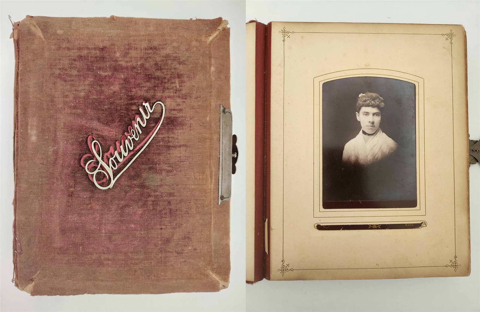 1880s antique PHOTO ALBUM NORTON FAMILY boston springfield ma CDV TINTYPE CAB