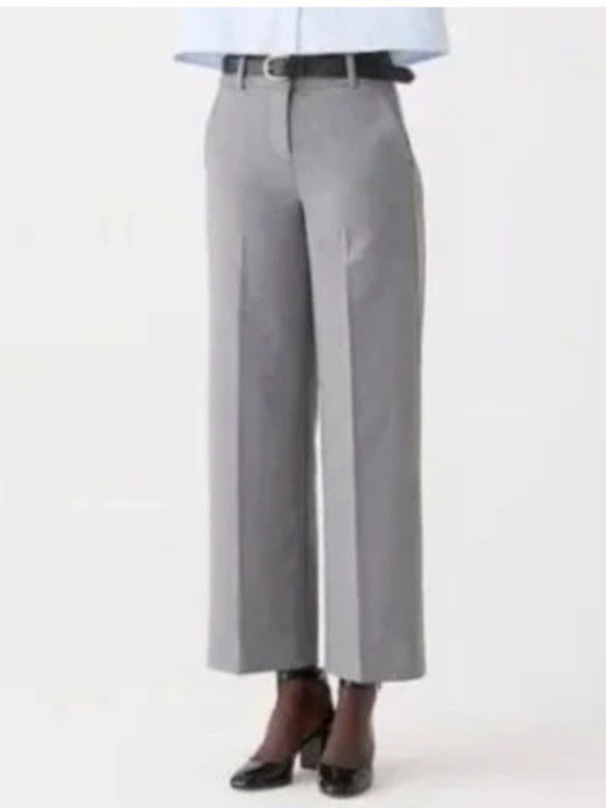 NWT J CREW Gray Bi-Stretch High Rise Wide Leg Peyton Pants Sz 12P