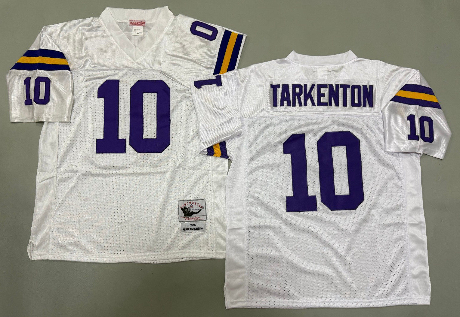 Vintage Fran Tarkenton #10 Vikings Throwback Stitched Jersey