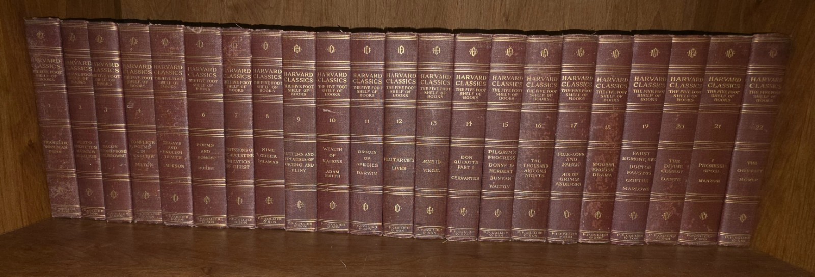 1909 Harvard Classics Complete 50 Vol Set P.F. Collier Antique Books - RARE