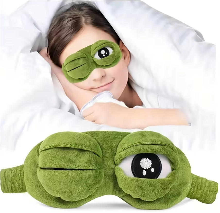 3D Frog Sleep Mask Natural Sleeping Eyeshade Women Men Creative Cartoon Soft 3D Frog Sleep Mask Natural Sleeping Eyeshade Women Men Creative Cartoon Soft