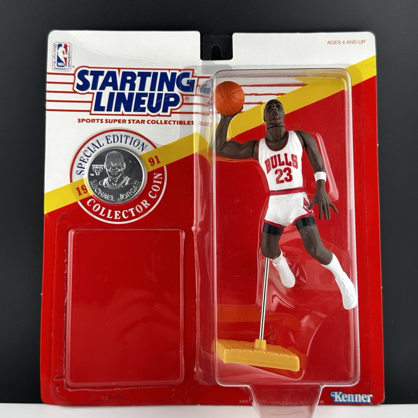 1991 Kenner Staring Lineup Michael Jordan SPECIAL EDITION Figure & Coin -No Card