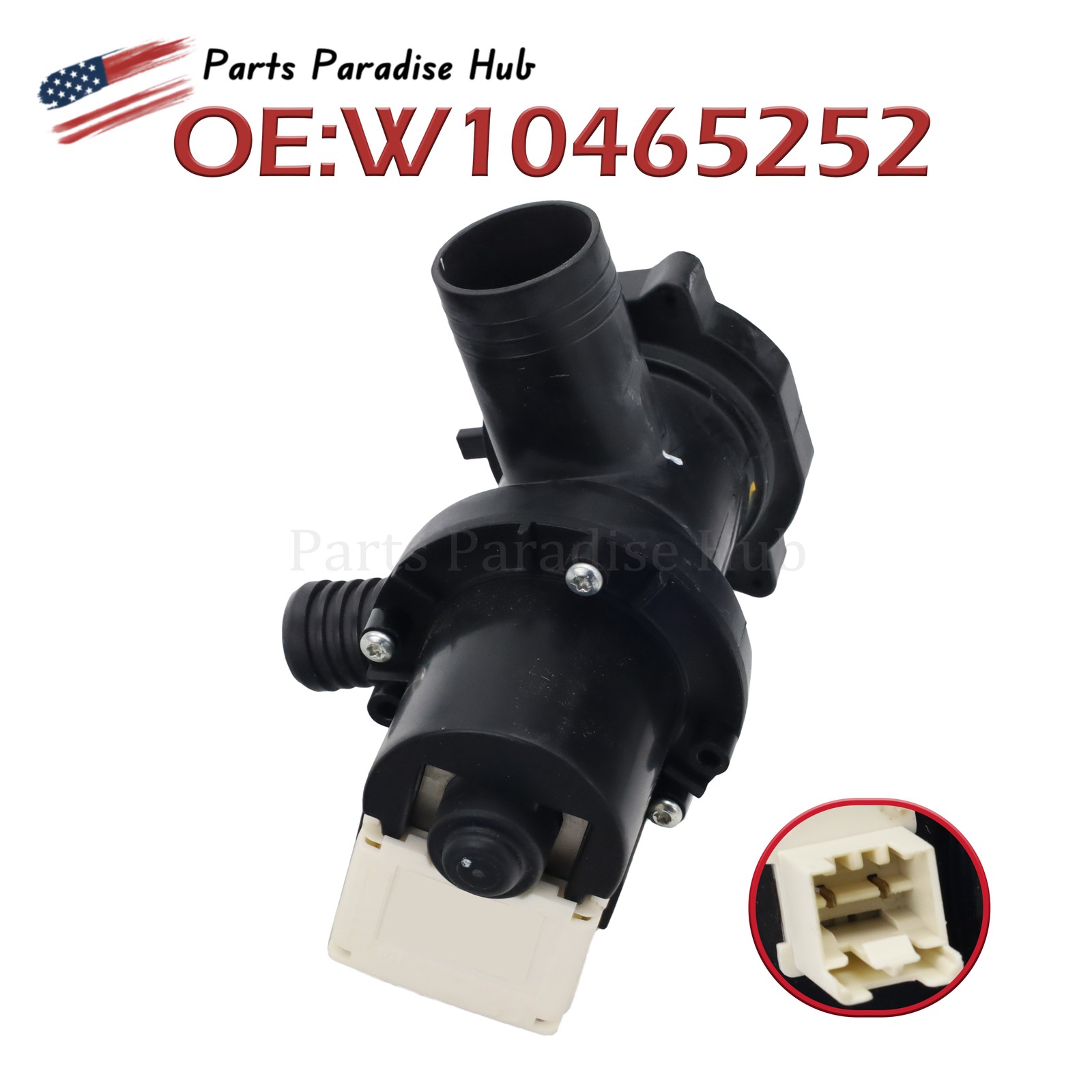 NEW W10465252 W10192988 WPW10465252 For Whirlpool Maytag Washer Drain Pump US