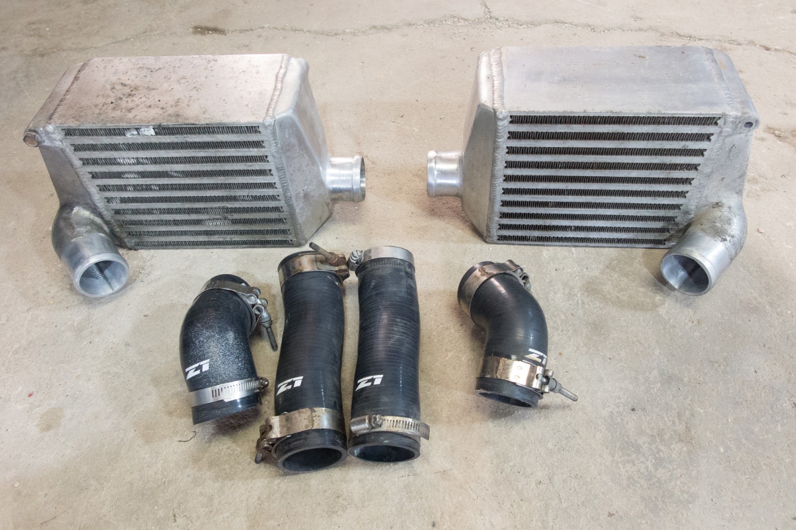 90-96 NISSAN 300ZX TWIN TURBO Z1 SIDEMOUNT INTERCOOLERS SMIC HOSES SET