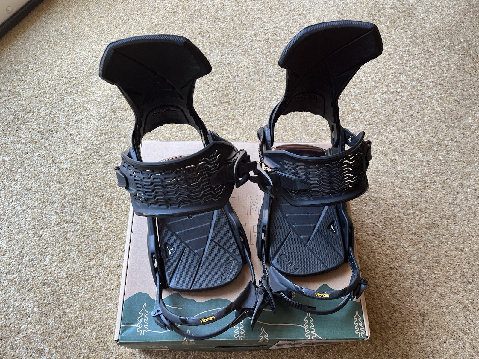 Nitro Team Ultra Black Snowboard Bindings Men’s Size Medium