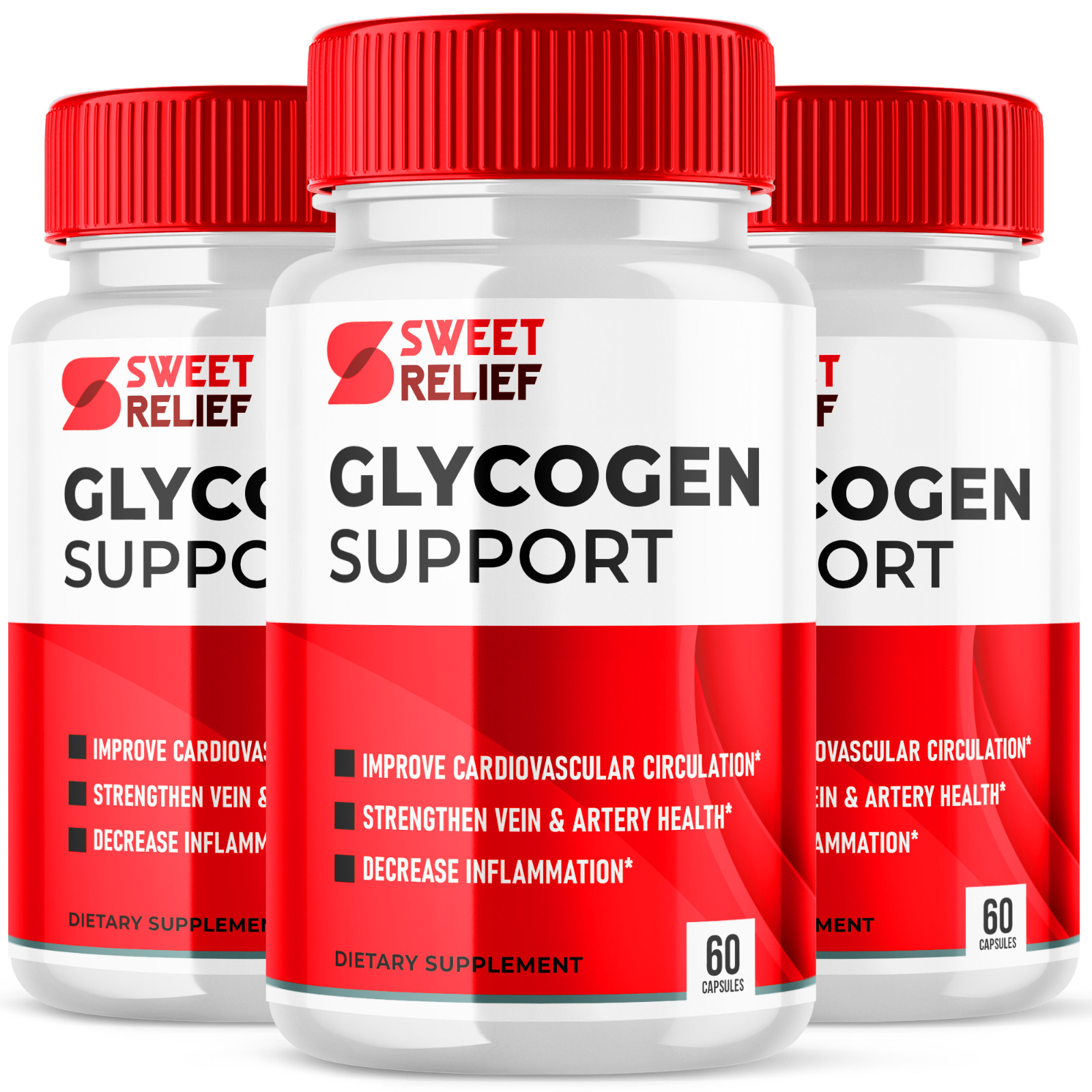 (3 Pack) Sweet Relief Glycogen Support Capsules, Sweet Relief (180 Capsules) (3 Pack) Sweet Relief Glycogen Support Capsules, Sweet Relief (180 Capsules)