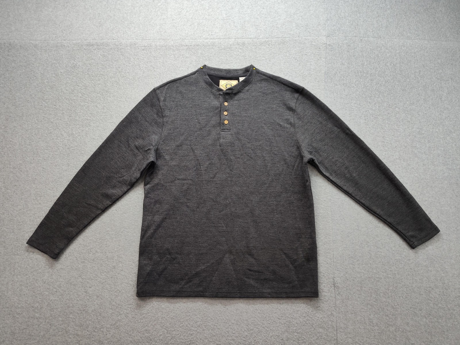 Scully Farthest Point Shirt Mens Large Gray Waffle Thermal Henley Long Sleeve Scully Farthest Point Shirt Mens Large Gray Waffle Thermal Henley Long Sleeve