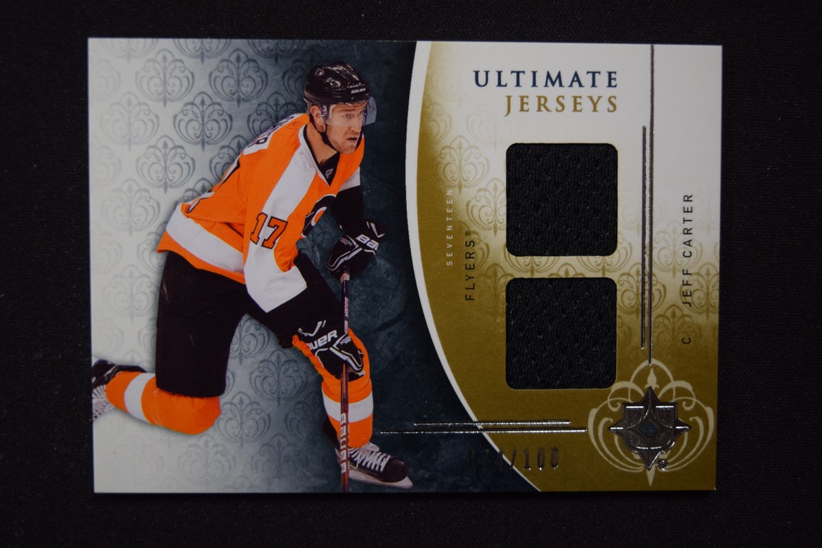 Jeff Carter 2009-10 UD Ultimate Collection Ultimate Jerseys /100 Dual Relic