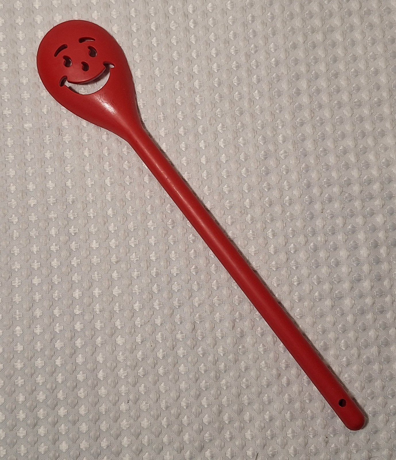 Vintage Kool Aid Red Promotional Stirring Mixing Smiley Face Plastic Spoon Vintage Kool Aid Red Promotional Stirring Mixing Smiley Face Plastic Spoon