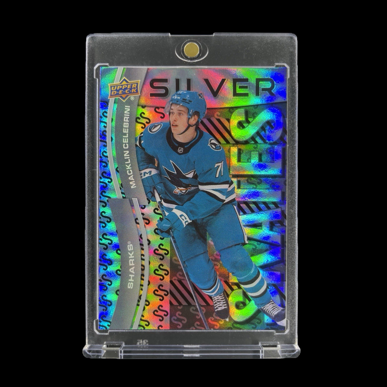 MACKLIN CELEBRINI ROOKIE RAINBOW FOIL SILVER HOLO 2024-25 Upper Deck - Sharks