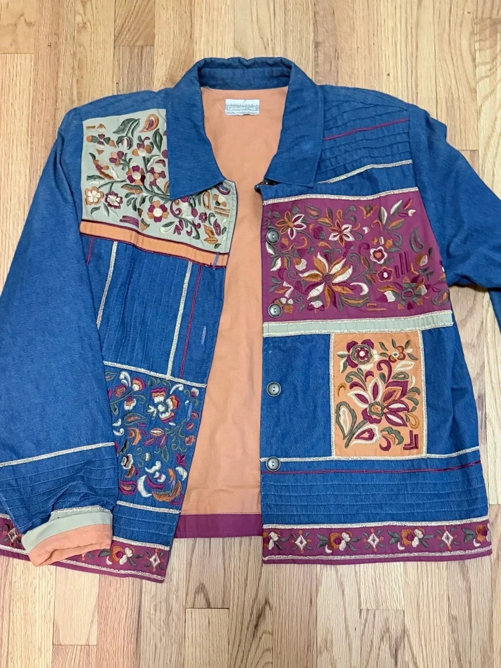 VTG Coldwater Creek Women\'s Patchwork Embroidered Jacket VTG Coldwater Creek Women\'s Patchwork Embroidered Jacket