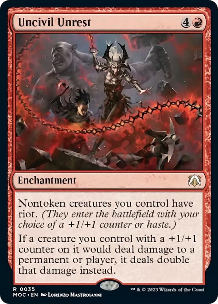 1x Uncivil Unrest - Commander: March of the Machine Near Mint - MTG