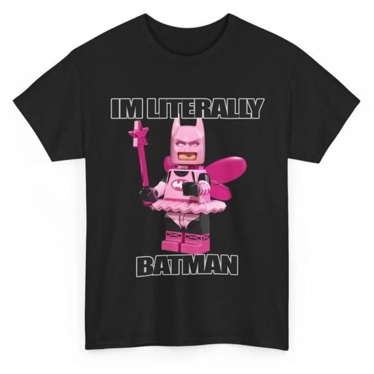 Im Literally Batman Funny  T Shirt Unisex Short Sleeve Shirt S-5XL
