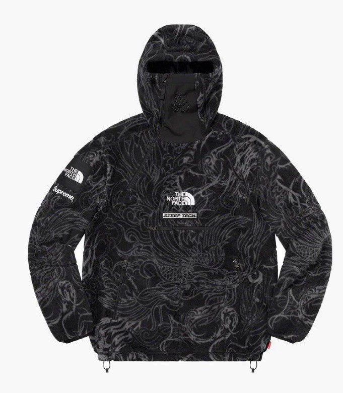 Supreme The North Face Steep Tech Fleece Pullover Black Dragon (SIZE LARGE)