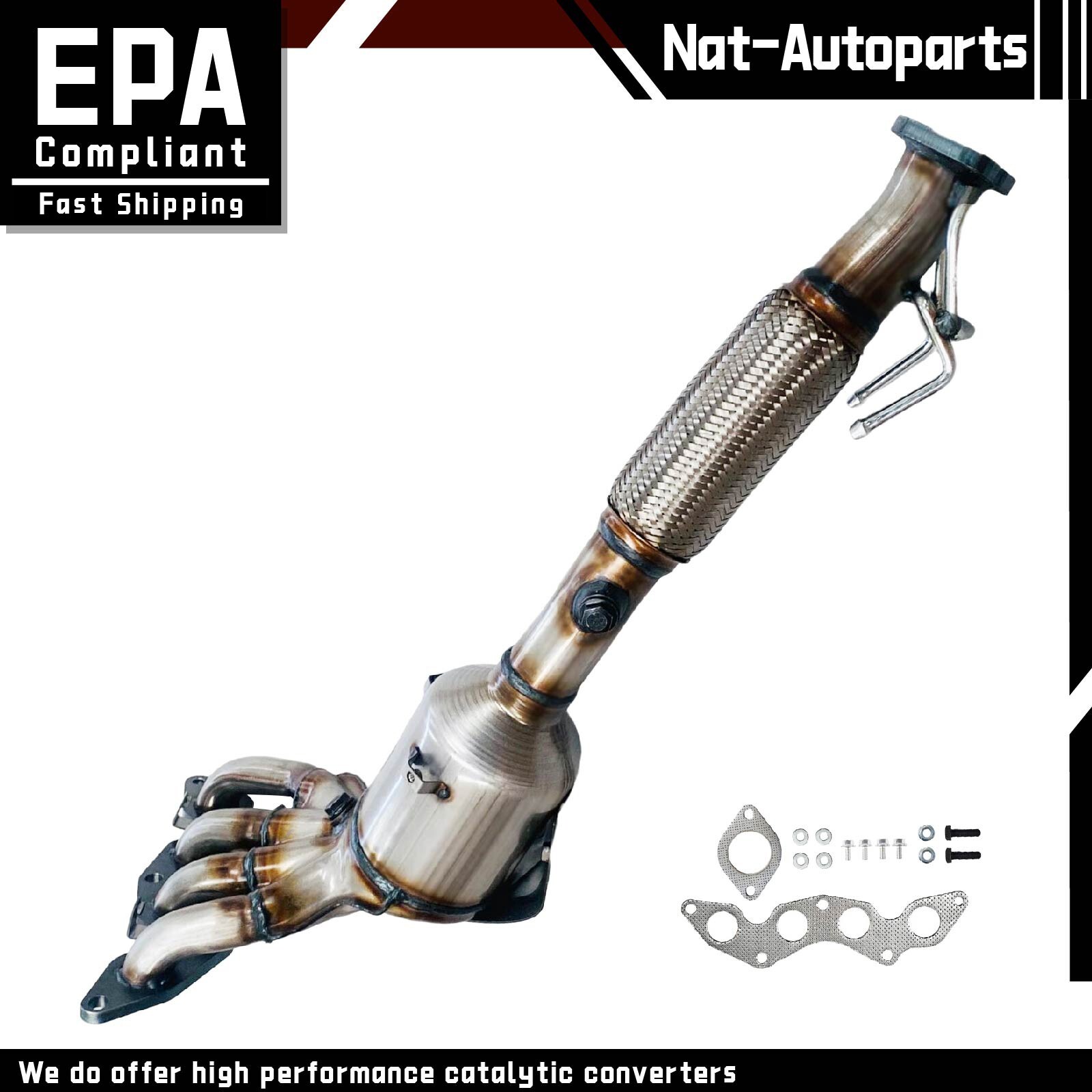 High Flow Catalytic Converter For 2012-2018 Ford Focus 2.0L EPA Direct-Fit