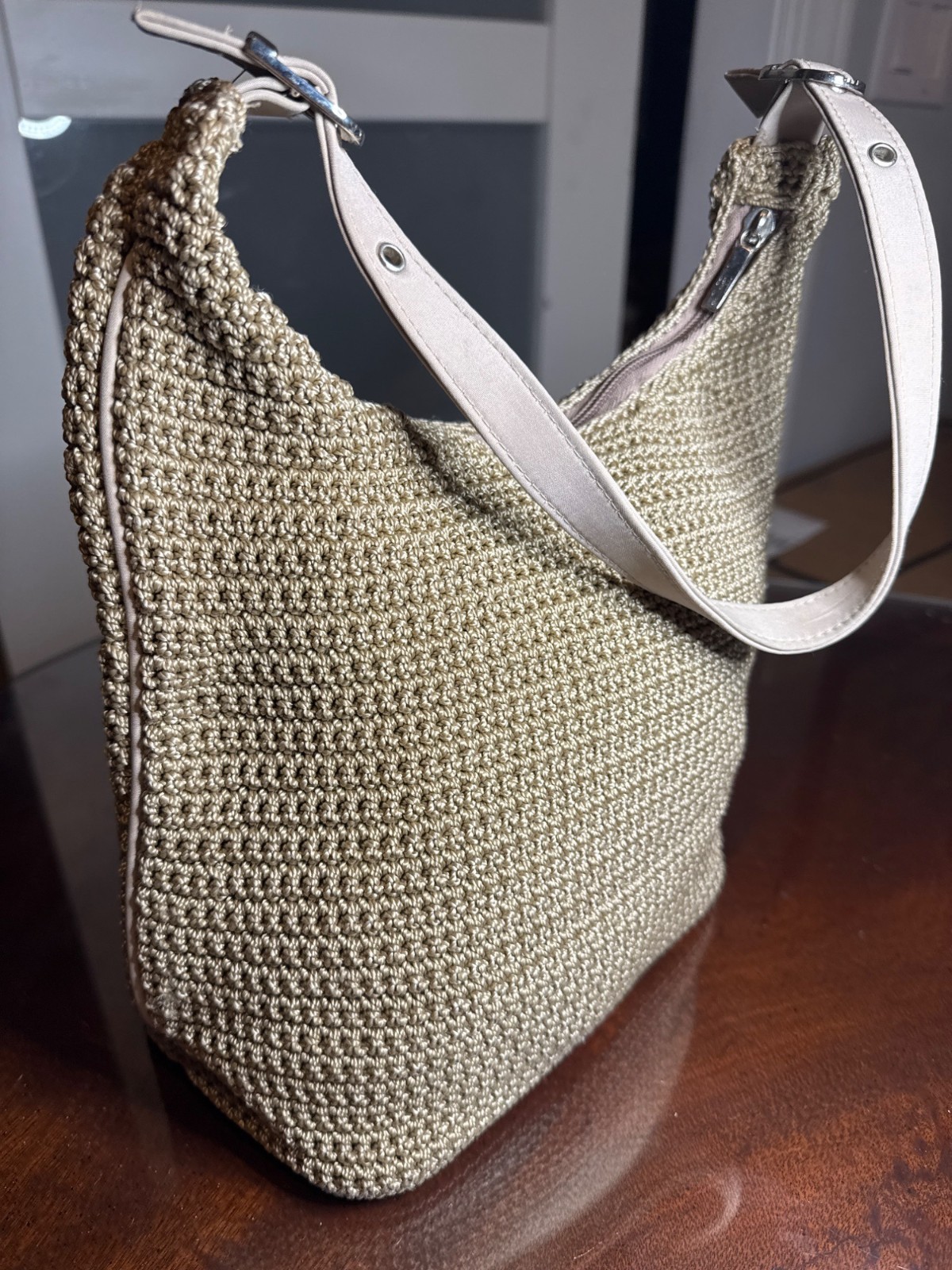 Gold Knit Shoulder Bag 12\