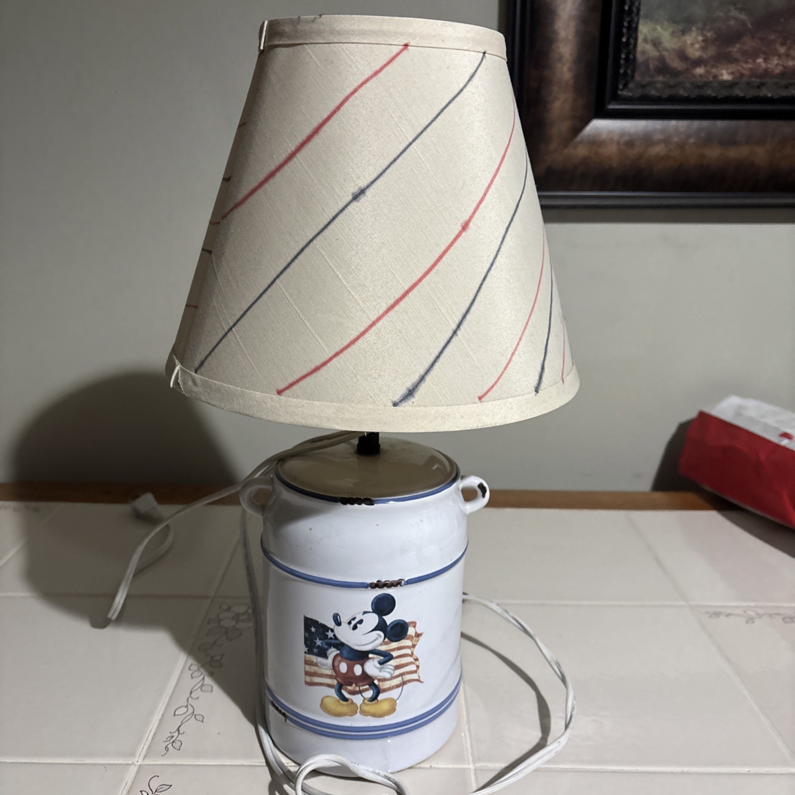 Vintage Disney Mickey Mouse Talking Lamp 020075