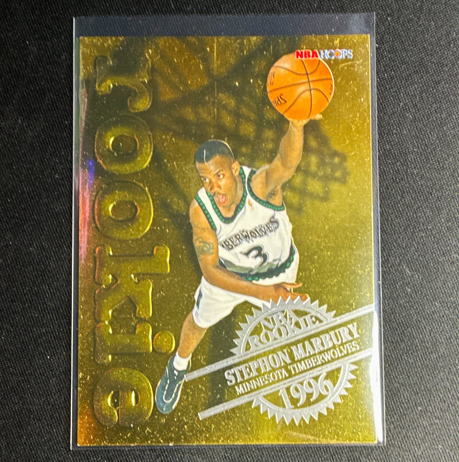 SkyBox 1996-97 NBA Hoops Stephon Marbury Rookie Insert #17 Timberwolves NBA SkyBox 1996-97 NBA Hoops Stephon Marbury Rookie Insert #17 Timberwolves NBA