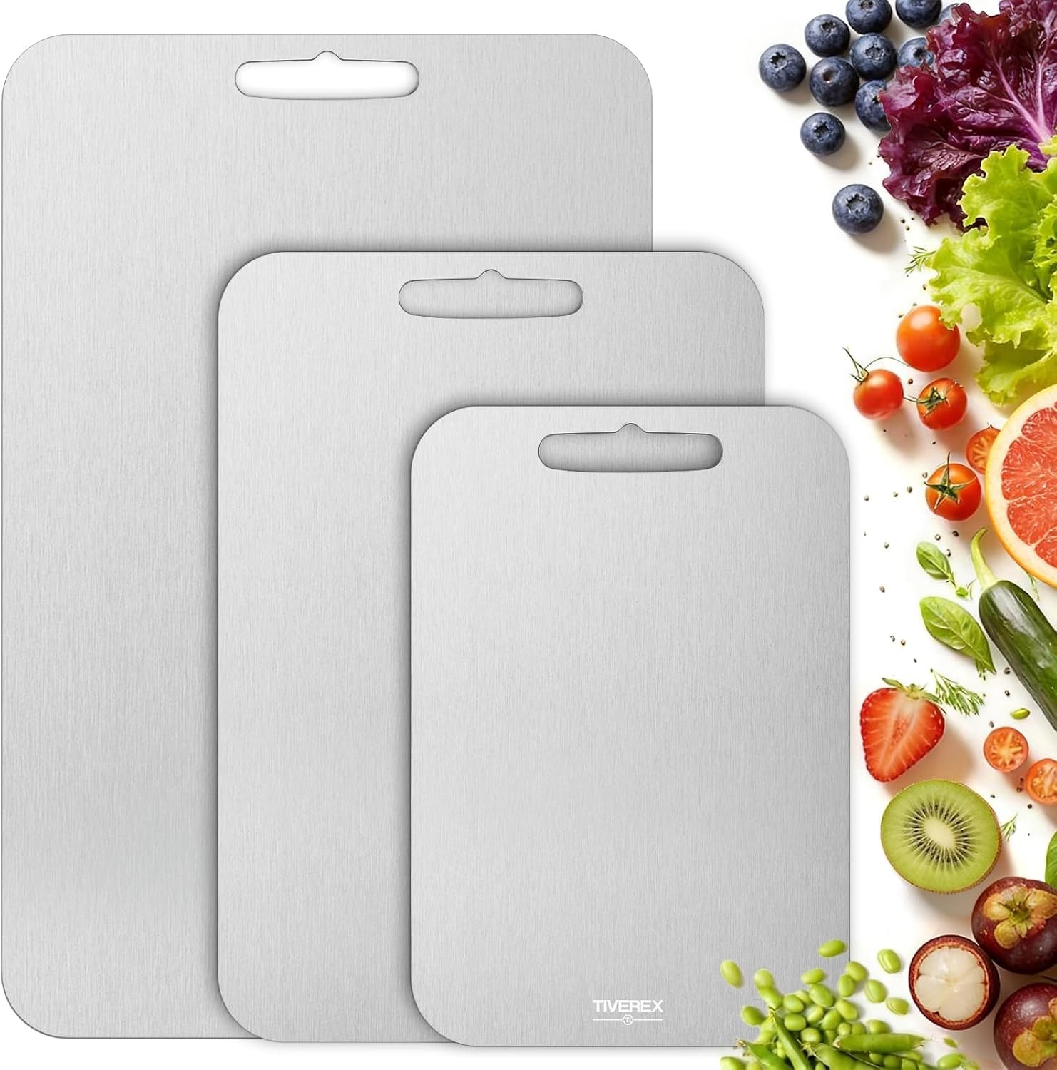 100% Pure Titanium Cutting Board Set of 3, Cutting Boards for Kitchen