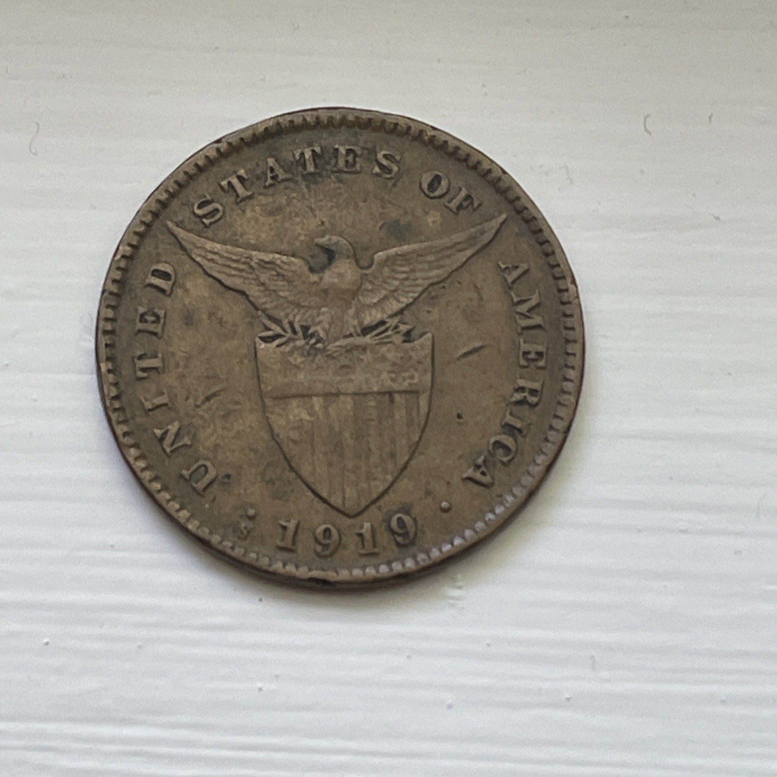 1919-S US Philippines One Centavo 1c (scarce date) nice shape w71 1919-S US Philippines One Centavo 1c (scarce date) nice shape w71