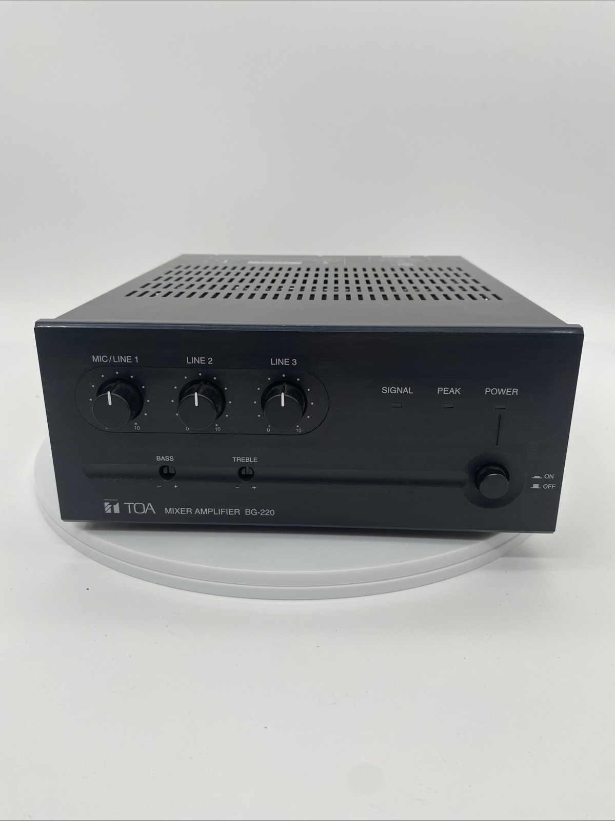 TOA Mixer Amplifier BG-220 20W 3 Input 2 Channel 1 Mic Line 
