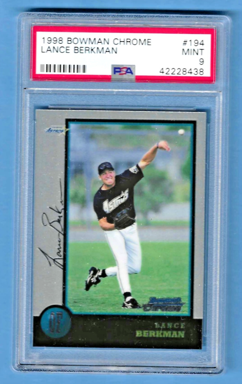 1998 Bowman Chrome Lance Berkman Astros #194 Rookie PSA 9 #422284388