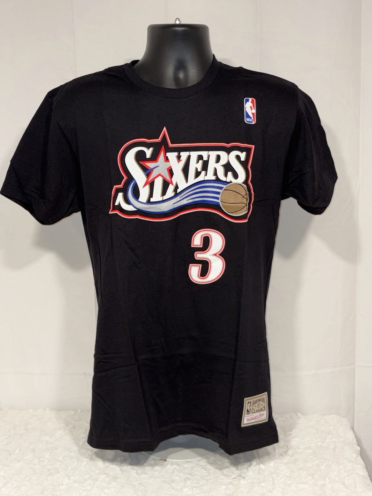 PHILADELPHIA 76ers SIXERS ALLEN IVERSON MITCHELL & NESS TEE SHIRT MENS MED NWT