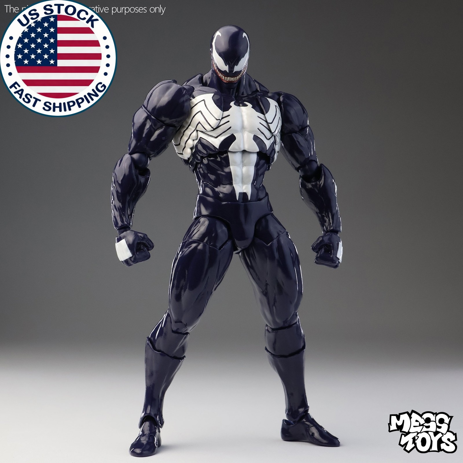Mess Toys Lethal Neighbor Venom Symbiote Spider-Man 1/12 Action Figure US STOCK