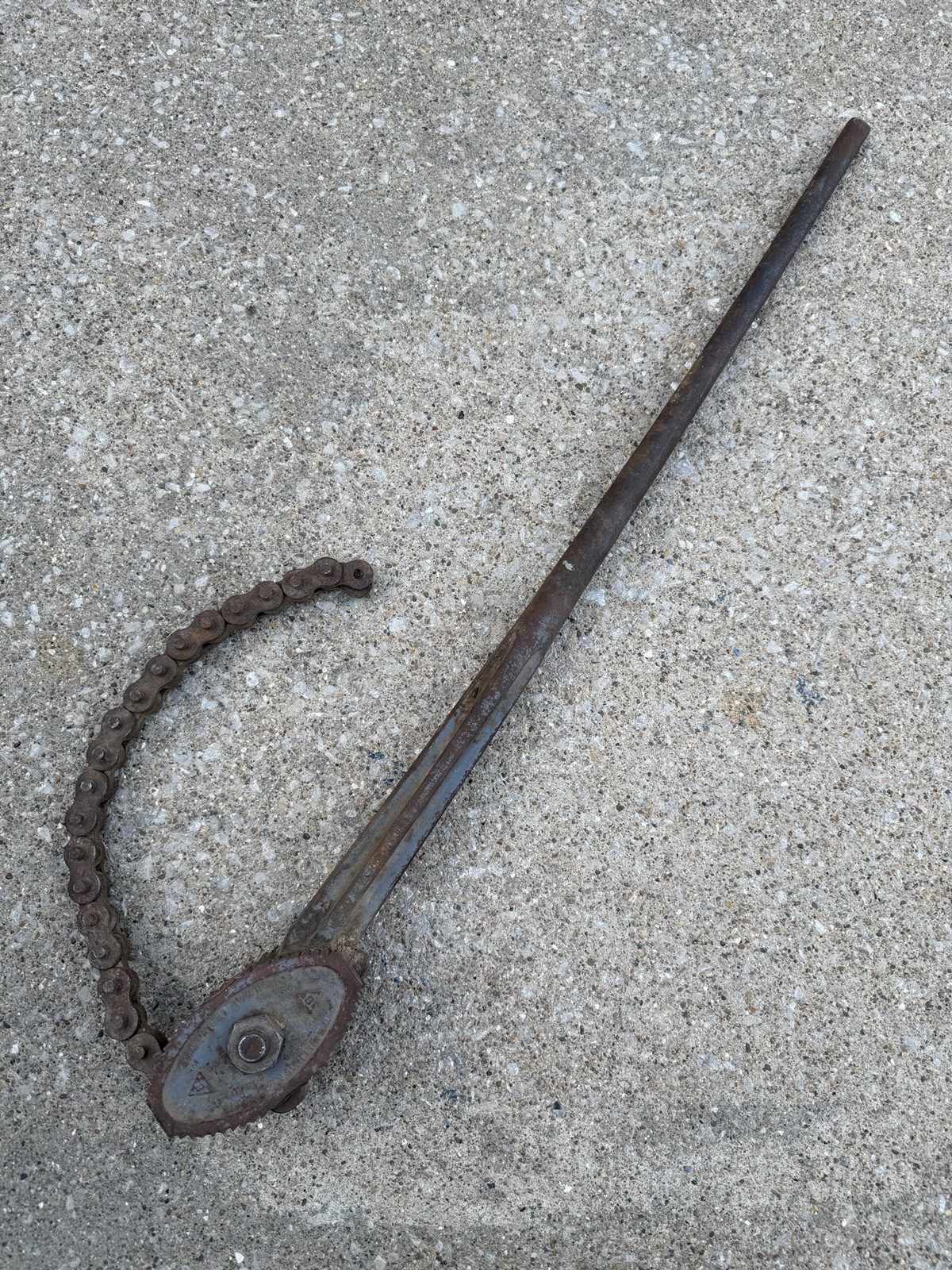 Antique Billings & Spencer No. 37 Pipe Chain Wrench USA 37” Plumbing Tool