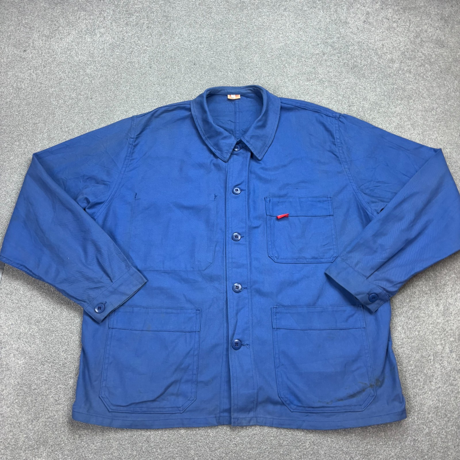 VTG French Jacket Adult Large Blue Adolphe Lafont Workwear Canvas Chore Mens