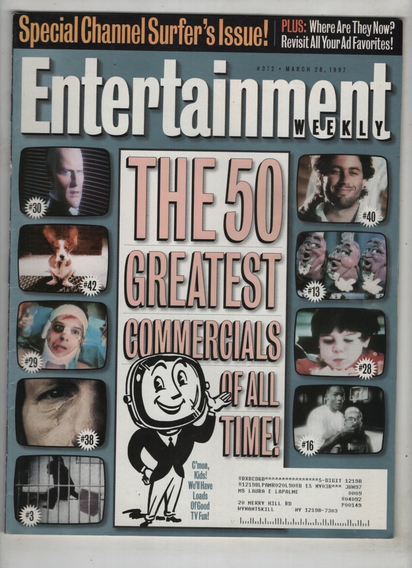 Entertainment Weekly 50 Greatest Commercials March 26, 1997 090820nonr Entertainment Weekly 50 Greatest Commercials March 26, 1997 090820nonr