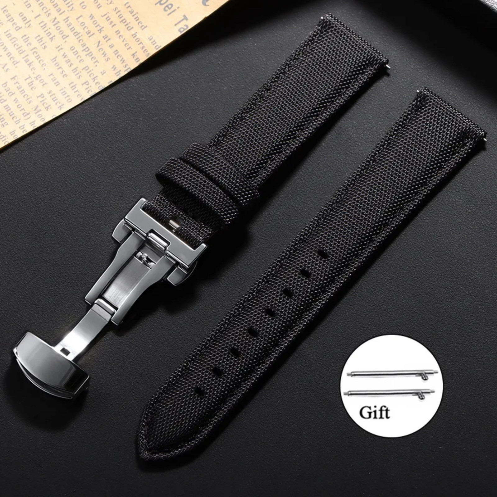 Sailcloth Watch Strap 20mm 22mm Waterproof Quick Release Band Men Women