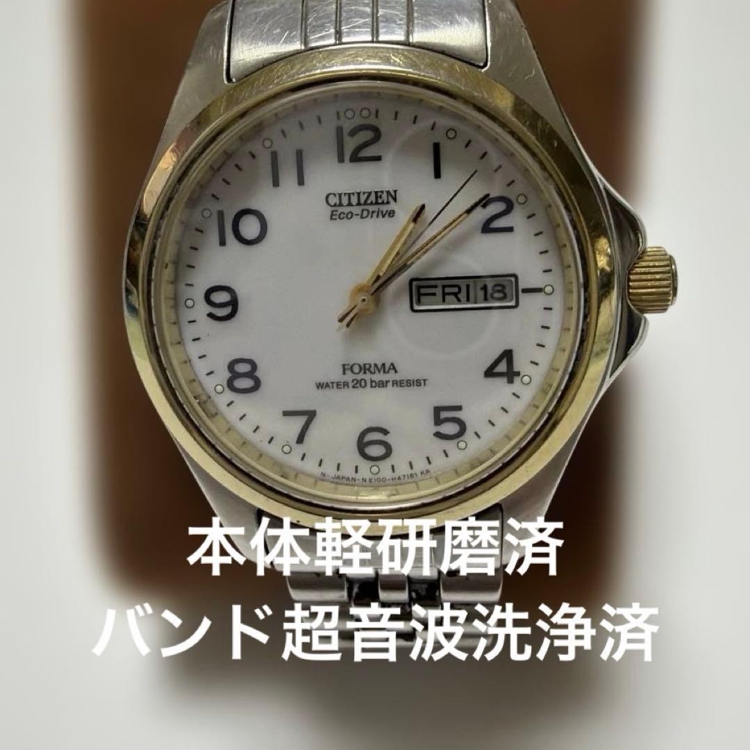CITIZEN FORMA Eco-Drive Gold Silver Combi Solar Watch As-Is From Japan CITIZEN FORMA Eco-Drive Gold Silver Combi Solar Watch As-Is From Japan
