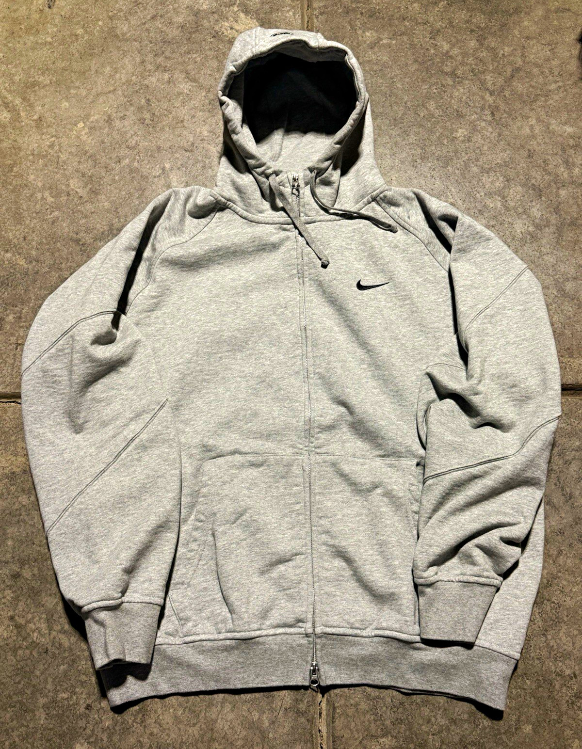 Supreme x Nike Zip Up Hooded Sweatshirt Heather Grey XL